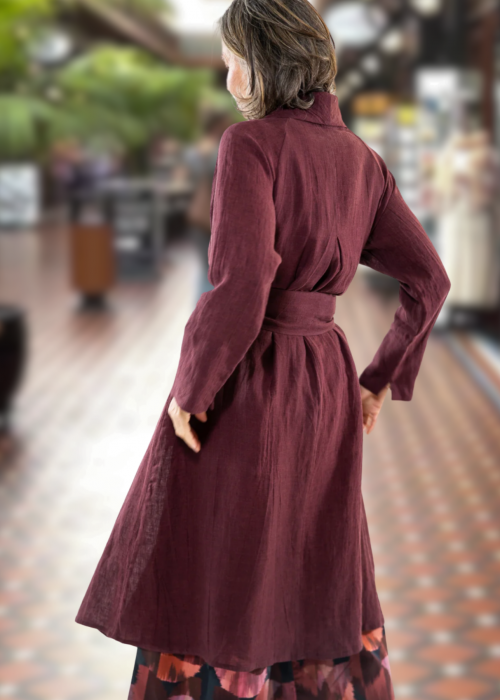 Eva's Sunday | Taylor Jacket | Merlot | 100% Linen
